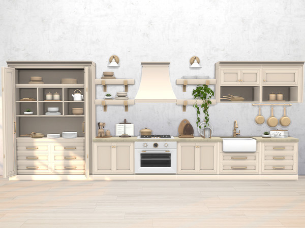 Sims 4 — Modern Farm Kitchen Part 4 by Comiko — Part 4 - Modern Farm Kitchen Set is base game compatible and consist of