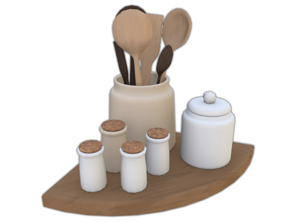 Sims 4 — Comiko Kitchen Modern Farm Corner Rack | Kitchen by Comiko — Part 4 - Modern Farm Kitchen Set is base game