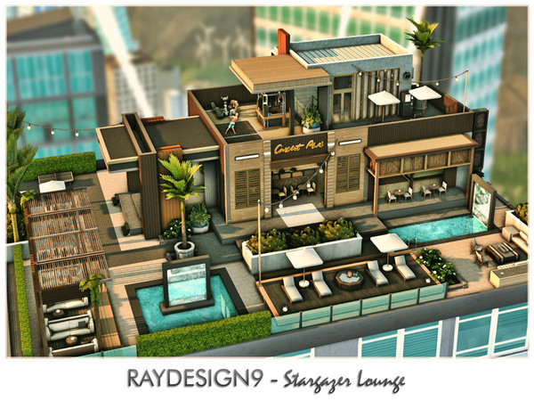 Sims 4 — Stargazer Lounge by RayDesign9 — I build this lot in San my Shuno 40x30 lot size with 2 floors. This lot : -