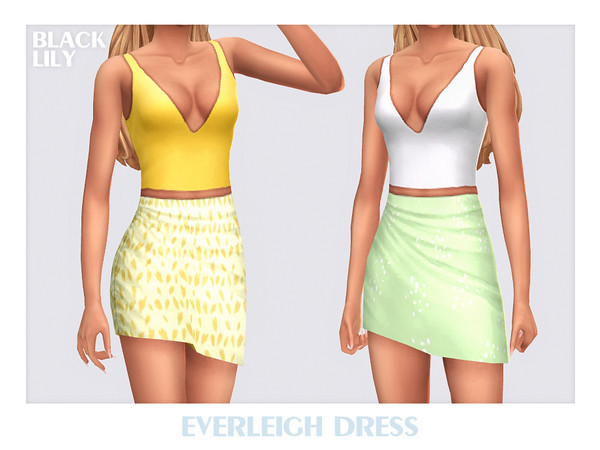 Sims 4 — Everleigh Dress by Black_Lily — YA, A, Teen