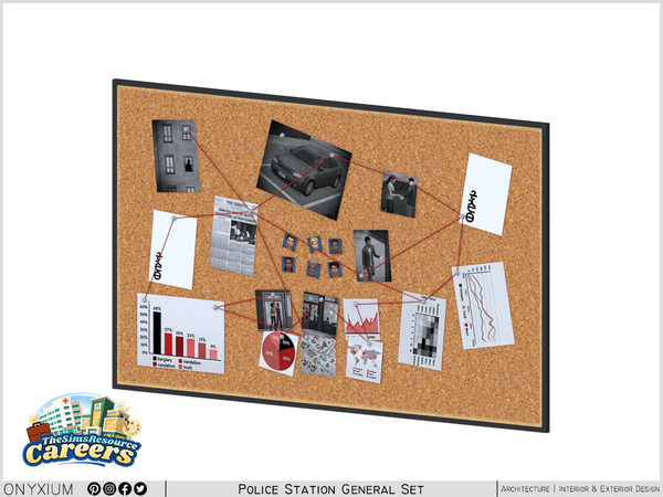 Sims 4 — CSI Investigation Board by Onyxium — Onyxium@TSR Design Workshop CSI Collection - Belong To The 2026 Year