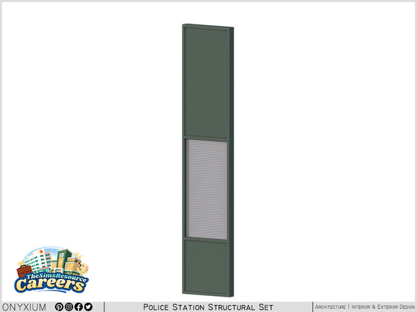Sims 4 — CSI Modular Room Divider Panel With Shutter Tall by Onyxium — Onyxium@TSR Design Workshop CSI Collection -