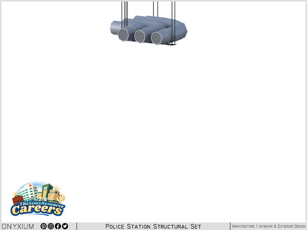 Sims 4 — CSI Suspended Modular Air Pipe Corner Short by Onyxium — Onyxium@TSR Design Workshop CSI Collection - Belong To
