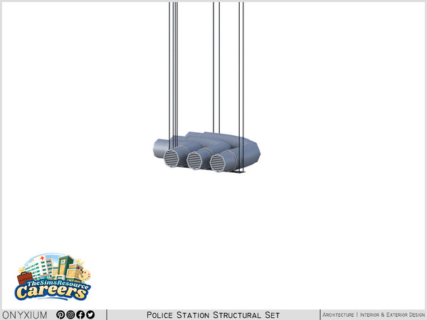 Sims 4 — CSI Suspended Modular Air Pipe Corner Medium by Onyxium — Onyxium@TSR Design Workshop CSI Collection - Belong To