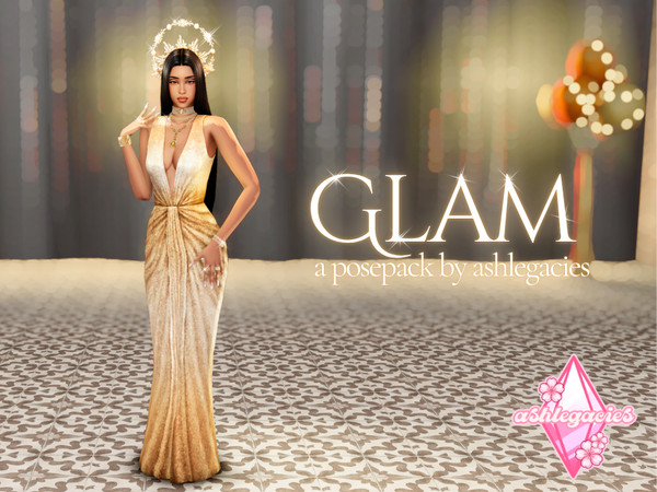 Sims 4 — Glam Posepack by ashlegacies — - Posepack