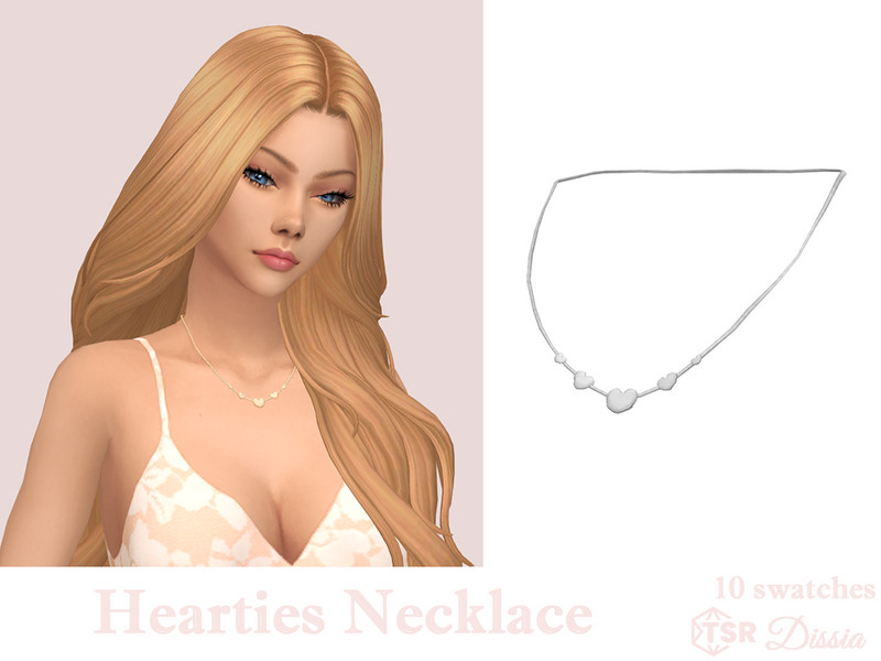 Sims 4 Hearties Necklace by Dissia