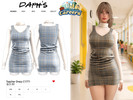 Sims 4 — CAREERS - Teacher Dress by Daph's — A stylish plaid teacher-inspired dress with layered turtleneck details and a