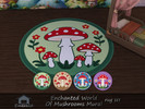 Sims 4 — Enchanted World Of mushrooms Mural rug set by Emerald — Enchant your kids rooms with a fairyland of mushrooms