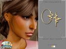 Sims 4 — Careers - Heart Beat Hoop Earrings by Glitterberryfly — A gold hoop earring with heart beat