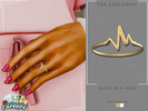 Sims 4 — Career - Heart Beat Ring by Glitterberryfly — A heart beat gold ring