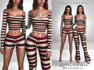 Sims 4 — CAROLINA PAJAMA SET by Joan_Campbell_Beauty_ — INCLUDES: SHORTS (4 swatches)