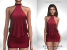 Sims 4 — CAROLINA DRESS by Joan_Campbell_Beauty_ — 21 swatches Custom thumbnail Original mesh