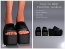 Sims 4 — Slip-on High Platform Sandals by astya96cc — 37 swatches