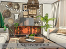Sims 4 — Hina - Livingroom by Rirann — Hina is a cozy living room in white, beige, and brown colors