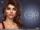 Sims 4 — Hoop Pearl Pendant Earrings For Kids and Adults by feyona — Hoop Pearl Pendant Earrings come with 4 swatches.