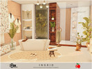 Sims 4 — Ingrid - bathroom by melapples — a luxury bathroom in neutral tones and a nice view of an indoor garden. 8x5