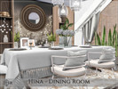 Sims 4 — Hina - Dining Room by Rirann — Hina is a cozy dining room in white, beige, and brown colors
