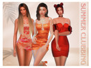 Sims 4 — Summer Clubbing Lookbook by QueenieTSR — A colourful summer collection by artists at The Sims Resource,