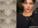 Sims 4 — Whim Necklace Set Male - Diamond Heart Charm Layered Necklaces by christopher0672 — This is a lovely set of