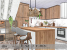 Sims 4 — Hina - Kitchen by Rirann — Hina is a cozy kitchen in white, beige, and brown colors