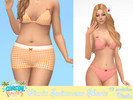 Sims 4 — Picnic Swimwear Shorts by Dissia — Gingham plaid swimsuit shorts