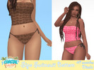 Sims 4 — Sipo Swimsuit Bottom by Dissia — Tied at sides swimwear panties with shiny writting