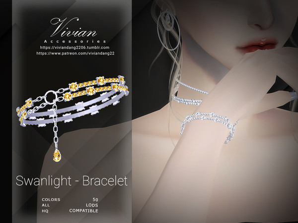 Sims 4 — VivianDang_AF_Bracelet(R)_Swanlight by VivianDang — - All new meshes