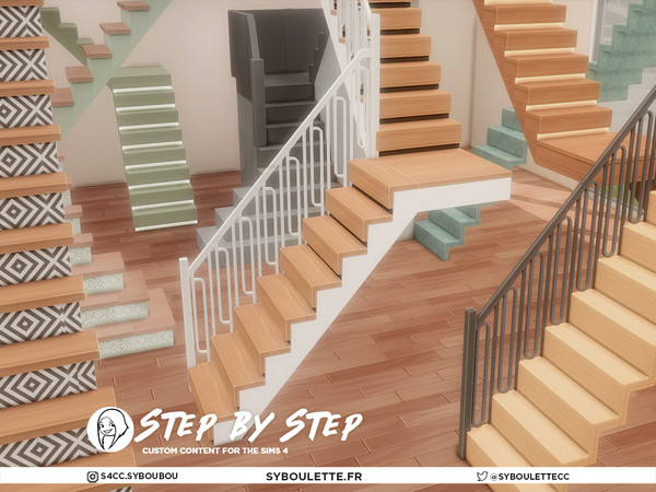 Sims 4 — Cane Fence by Syboubou — The Royalty and Legacy DLC brought a fun new flared style to stairs, so I wanted to try