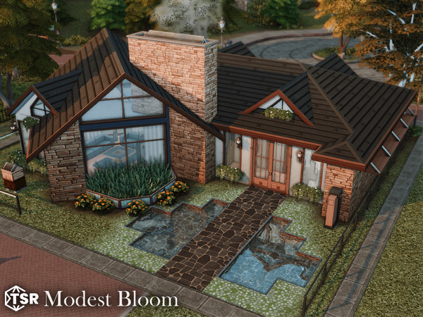Sims 4 — Modest Bloom l noCC by simZmora — Cozy compact cottage designed for simple family living, featuring two