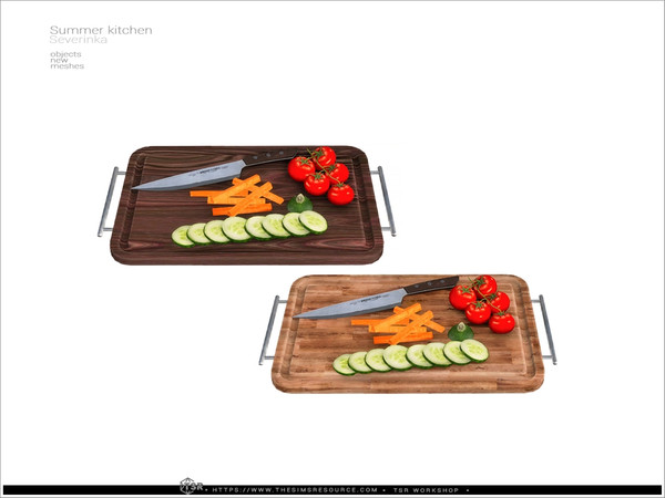 Sims 4 — Summer kitchen - cutting board by Severinka_ — A set of objects for decorating a veranda, patio, outdoor grill
