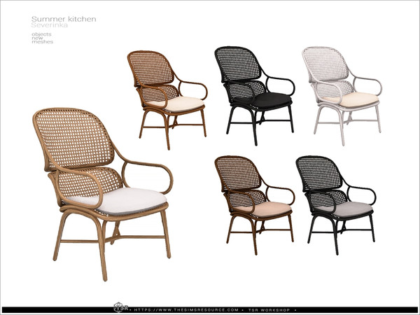 Sims 4 — Summer kitchen - dining chair by Severinka_ — A set of objects for decorating a veranda, patio, outdoor grill