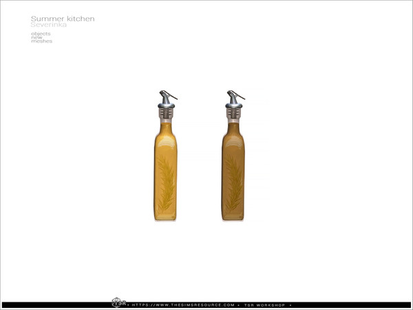 Sims 4 — Summer kitchen - oil bottle by Severinka_ — A set of objects for decorating a veranda, patio, outdoor grill