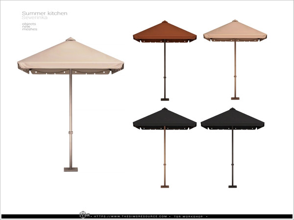 Sims 4 — Summer kitchen - umbrella light by Severinka_ — A set of objects for decorating a veranda, patio, outdoor grill