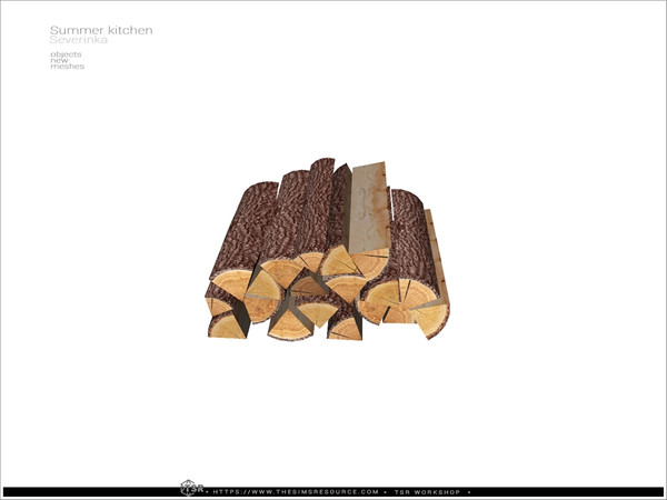 Sims 4 — Summer kitchen - wood by Severinka_ — A set of objects for decorating a veranda, patio, outdoor grill area.