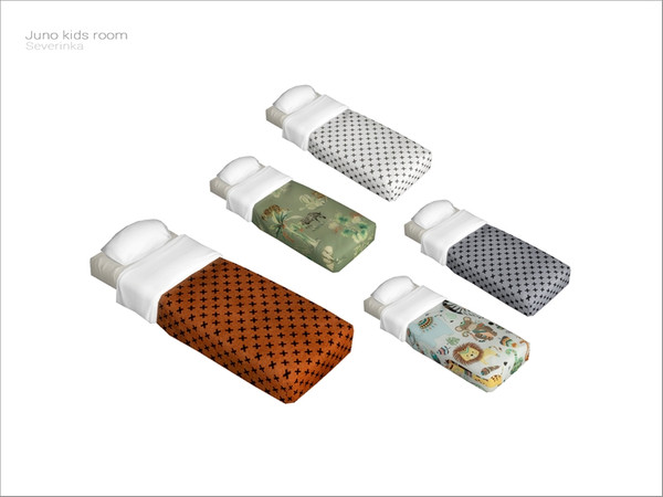 Sims 4 — [Juno kidsroom] - bedding by Severinka_ — Single bed bedding From the set 'Juno kidsroom' Build / Buy category: