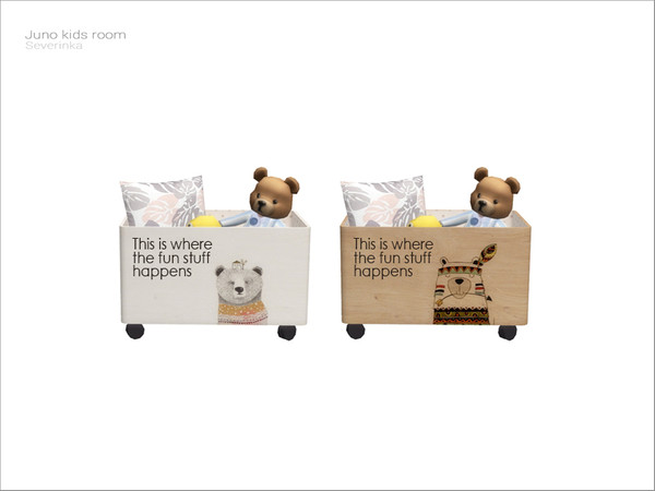 Sims 4 — [Juno kidsroom] - toy box by Severinka_ — Toy box (functional) From the set 'Juno kidsroom' Build / Buy
