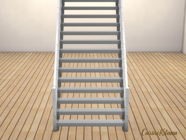 Sims 4 — Lenara Staircase with Subtle Relief - Ralling by CarineKitana — Lenara Staircase with Subtle Relief - Stairs and