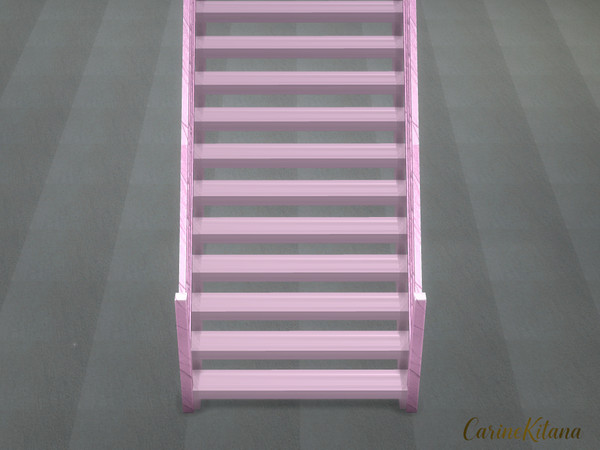 Sims 4 — Lenara Staircase with Subtle Relief - Stairs by CarineKitana — Lenara Staircase with Subtle Relief - Stairs and