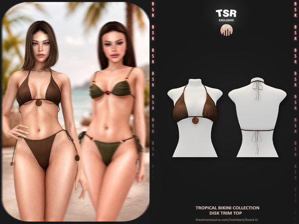 Sims 4 — Tropical Bikini Collection - 1 Disk Trim Top BD1683 by busra-tr — - BD1683
