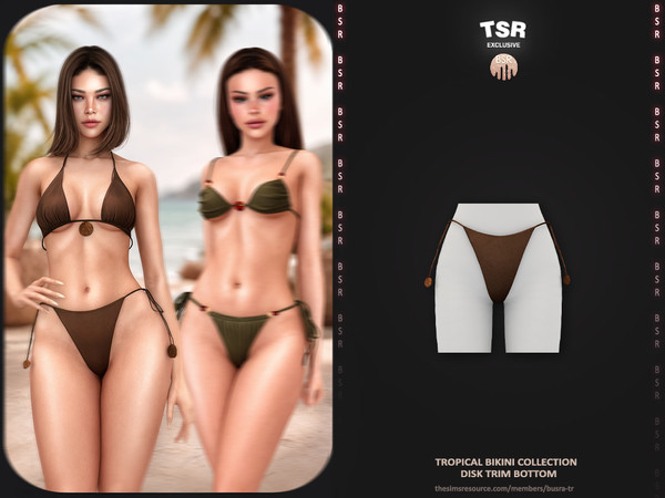 Sims 4 — Tropical Bikini Collection - 1 Disk Trim Bottom BD1683 by busra-tr — - BD1683