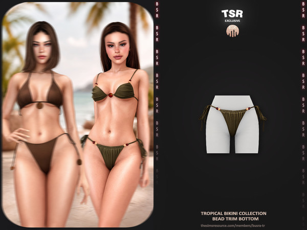 Sims 4 — Tropical Bikini Collection - 2 Bead Trim Bottom BD1683 by busra-tr — - BD1683
