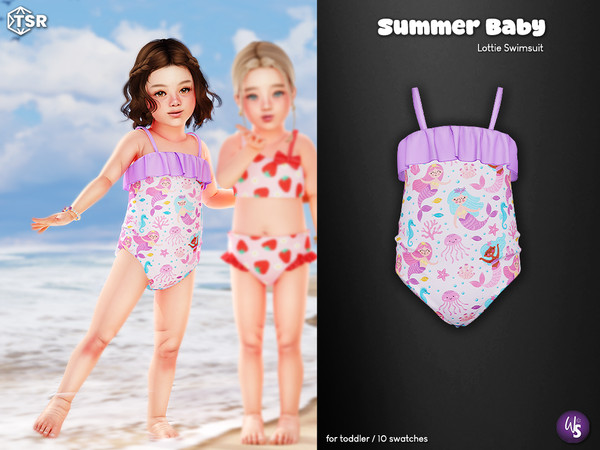 Sims 4 — Lottie Swimsuit (toddler) by WisteriaSims — Summer Baby Collection Bring a touch of sunshine to your toddlers