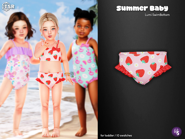 Sims 4 — Lumi SwimBottom (toddler) by WisteriaSims — Summer Baby Collection Bring a touch of sunshine to your toddlers