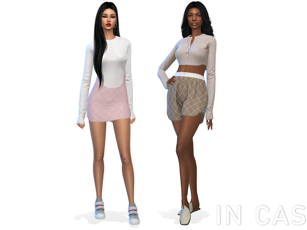 Sims 4 — Talarian_Jazmin_LongSleeveMiniDress_TSR(Adult) by talarian — Clothing set featuring long sleeve mini dress with
