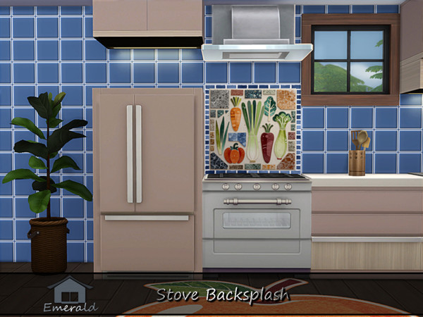 Sims 4 — Stove Backsplash S3 by Emerald — These stove backsplash are durable and luxurious options that provide rich
