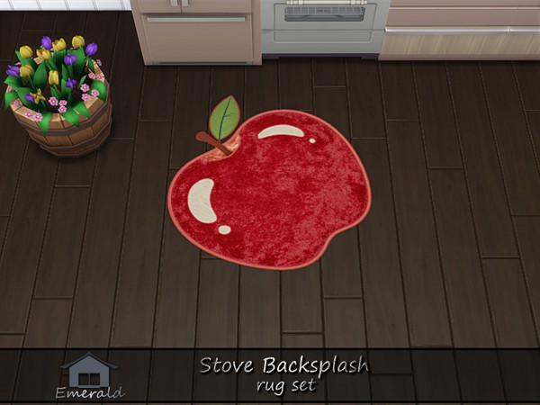 Sims 4 — Stove Backsplash rug 2 by Emerald — These stove backsplash are durable and luxurious options that provide rich