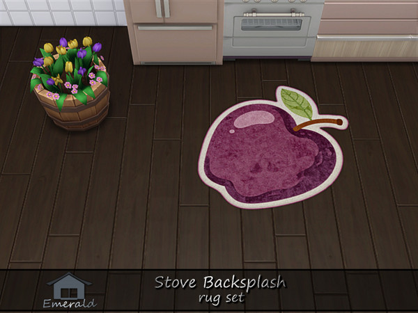 Sims 4 — Stove Backsplash rug 3 by Emerald — These stove backsplash are durable and luxurious options that provide rich