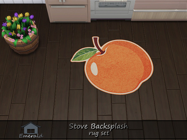 Sims 4 — Stove Backsplash rug 4 by Emerald — These stove backsplash are durable and luxurious options that provide rich