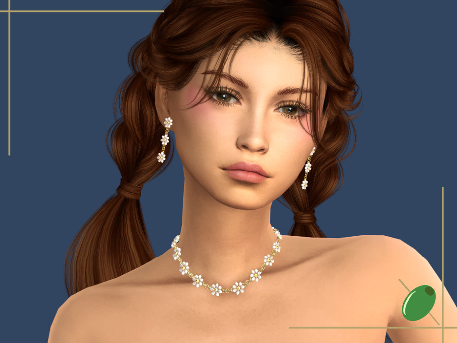 The Sims Resource | Pearl Daisy Chain Necklace
