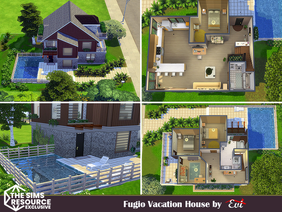 The Sims Resource | Fugio Summer House No CC